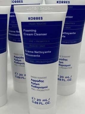 2 20ml Korres Foaming Cream Cleanser - White & Navy